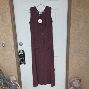Gardenbelle Button Down Maxi Dress BNWT